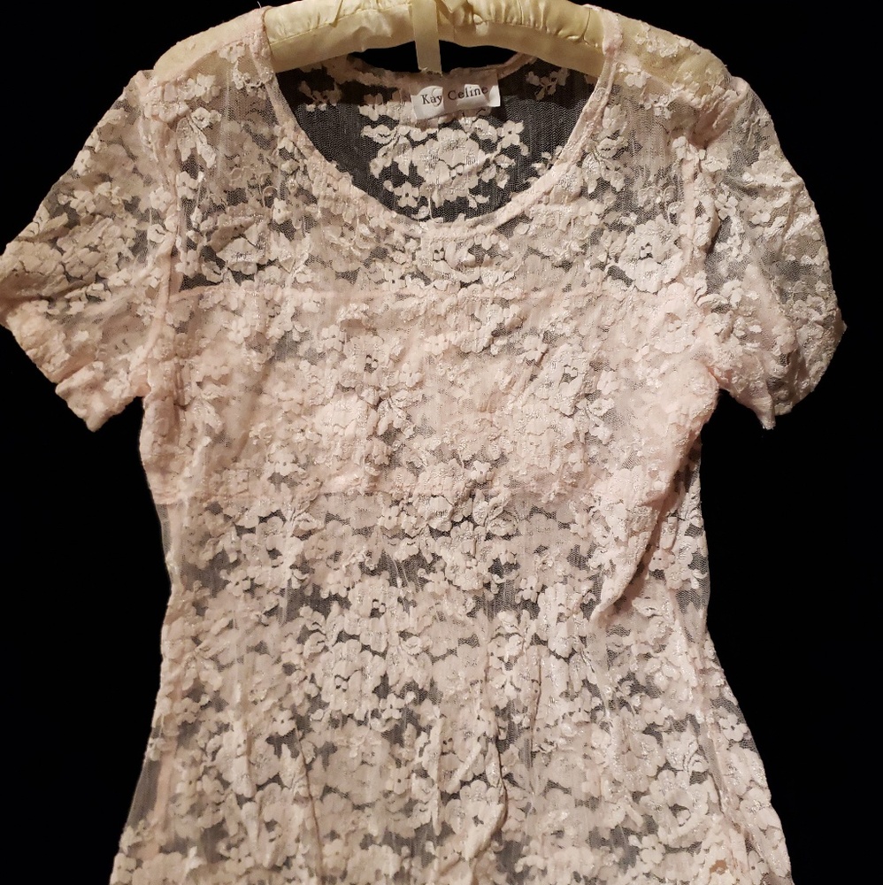 Blush Lace Tee